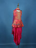 Queen Pink Floral Printed Satin Kids Patiala Salwar Suit With Dupatta