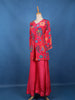 Queen Pink Floral Printed Synthetic Palazzo Suit