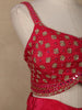 Queen Pink Floral Sequins Embroidered Chiffon Skirt Top