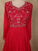 Queen Pink Floral Sequins Embroidered Design Georgette Gown with Dupatta