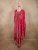 Queen Pink Floral Sequins and Beads Embroidered Design Crepe Palazzo Suit
