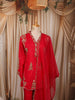 Queen Pink Floral Sequins and Beads Embroidered Design Crepe Palazzo Suit with Matching Dupatta