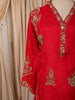 Queen Pink Floral Sequins and Beads Embroidered Design Crepe Palazzo Suit with Matching Dupatta