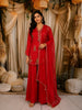 Queen Pink Floral Sequins and Beads Embroidered Design Crepe Palazzo Suit with Matching Dupatta