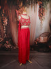 Queen Pink Floral Sequins and Beads Embroidered Design Georgette Palazzo Suit with Matching Choker Dupatta