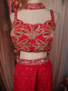 Queen Pink Floral Sequins and Beads Embroidered Design Georgette Palazzo Suit with Matching Choker Dupatta