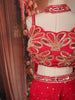Queen Pink Floral Sequins and Beads Embroidered Design Georgette Palazzo Suit with Matching Choker Dupatta