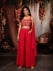 Queen Pink Floral Sequins and Beads Embroidered Design Georgette Palazzo Suit with Matching Choker Dupatta