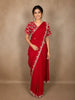 Queen Pink Floral Sequins and Beads Embroidered Design Organza Designer Saree with Designer Blouse
