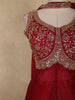 Queen Pink Floral Sequins and Beads Embroidered Design Organza Palazzo Suit with Dupatta