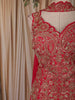 Queen Pink Floral Sequins and Zardozi Embroidered Design Tissue Palazzo Suit with Choker Dupatta