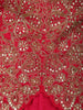 Queen Pink Floral Sequins and Zardozi Embroidered Design Tissue Palazzo Suit with Choker Dupatta