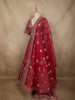 Queen Pink Floral Sequins and Zari Embroidered Design Banarasi Silk Lehenga with Dupatta