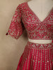Queen Pink Floral Sequins and Zari Embroidered Design Banarasi Silk Lehenga with Dupatta