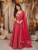 Queen Pink Floral Sequins and Zari Embroidered Design Banarasi Silk Lehenga with Matching Dupatta
