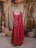 Queen Pink Floral Sequins and Zari Embroidered Design Banarasi Silk Lehenga with Matching Dupatta