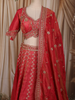 Queen Pink Floral Sequins and Zari Embroidered Design Tissue Silk Designer Lehenga with Dupatta