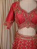 Queen Pink Floral Sequins and Zari Embroidered Design Tissue Silk Designer Lehenga with Dupatta