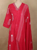 Queen Pink Floral Thread Embroidered Design Cotton Salwar Suit with Dupatta