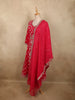 Queen Pink Floral Thread Embroidered Design Cotton Salwar Suit with Dupatta