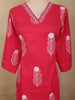 Queen Pink Floral Thread Embroidered Design Cotton Salwar Suit with Dupatta