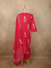 Queen Pink Floral Thread Embroidered Design Cotton Salwar Suit with Dupatta