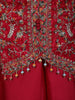 Queen Pink Floral Thread Embroidered Design Satin Palazzo Suit with Dupatta