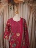 Queen Pink Floral Vine Printed Design Pure Cotton Straight Cut Salwar Suit with Matching Dupatta
