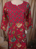Queen Pink Floral Vine Printed Design Pure Cotton Straight Cut Salwar Suit with Matching Dupatta