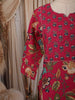 Queen Pink Floral Vine Printed Design Pure Cotton Straight Cut Salwar Suit with Matching Dupatta