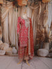 Queen Pink Floral Vine  Sequins & Zari Embroidered Design Chiffon Party Wear Palazzo Suit with Matching Dupatta