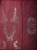 Queen Pink Floral Vine Sequins and Beads Embroidered Design Net Party Wear Saree