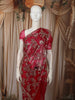 Queen Pink Floral Vine Sequins and Beads Embroidered Design Net Party Wear Saree