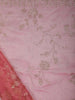 Queen Pink Floral Vine Stone Embellished Design Pure Tissue Silk Party Wear Saree with Scalloped Border
