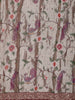 Queen Pink Floral Vine Zari Woven Design Pure Banarasi Silk Party Wear Saree with Scalloped Border