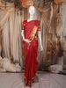 Queen Pink  Floral Vine Zari Woven Design Pure Kanchipuram Silk Bridal Saree with Matching Peacock Motif Zari Border