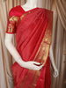Queen Pink  Floral Vine Zari Woven Design Pure Kanchipuram Silk Bridal Saree with Matching Peacock Motif Zari Border