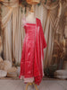 Queen Pink Floral Zari Embroidered Design Organza Anarkali Salwar Suit with Dupatta