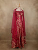 Queen Pink Floral Zari Woven Design Banarasi Silk Fancy Lehenga with Dupatta