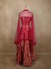 Queen Pink Floral Zari Woven Design Banarasi Silk Fancy Lehenga with Dupatta