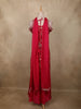 Queen Pink Floral Zari Woven Design Banarasi Silk Palazzo Suit with Choker Dupatta