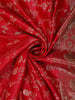Queen Pink Floral Zari Woven Design Banarasi Silk Designer Saree with Designer Border
