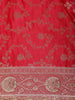 Queen Pink Floral Zari Woven Design Banarasi Silk Designer Saree with Designer Border