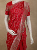 Queen Pink Floral Zari Woven Design Banarasi Silk Designer Saree with Designer Border