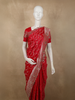 Queen Pink Floral Zari Woven Design Banarasi Silk Designer Saree with Designer Border