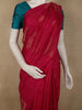 Queen Pink Floral Zari Woven Design Kanchipuram Silk Saree