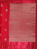 Queen Pink Floral Zari Woven Design Pure Banarasi Silk Saree with Designer Border