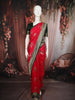 Queen Pink Floral Zari Woven Design Semi Banarasi Silk Saree with Contrast Zari Border