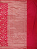 Queen Pink Floral and Animal Motif Zari Woven Design Pure Banarasi Silk Saree with Zari Border