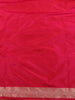 Queen Pink Floral and Animal Motif Zari Woven Design Pure Banarasi Silk Saree with Zari Border